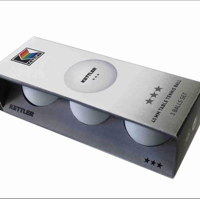 Kettler tafeltennisballen set 3 stuks – 40 mm pingpongballen wit