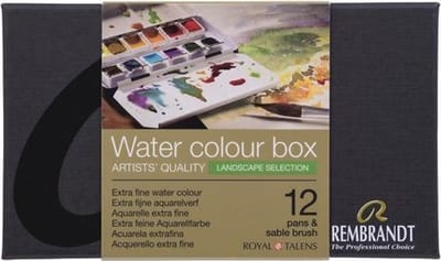 Rembrandt water colour box 12 - landscape selection