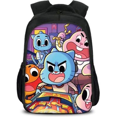 De Geweldige Wereld van Gumball Dubbellaags Rugzak Cartoon Anime Bedrukt Student Jongens en Meisjes Nieuwe Stijl