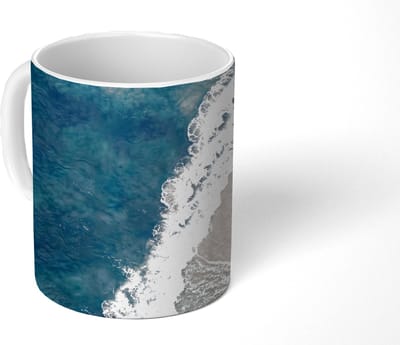 Mok - Koffiemok - Strand - Zee - Golven - Mokken - 350 ML - Beker - Koffiemokken - Theemok