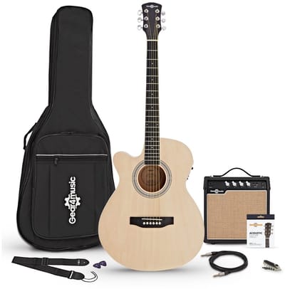 Single Cutaway Linkshandige Elektro-akoestische Gitaar +15 W Versterkerpakket