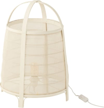 J-Line lamp Rya - katoen/bamboe - wit - large