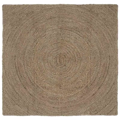 vidaXL - Vloerkleden - Grijs - 120 - x - 120 - cm - Jute