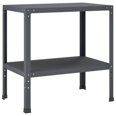 vidaXL - Planttafel - 80 - x - 50 - x - 80 - cm - Gepoedercoat - staal - Antraciet