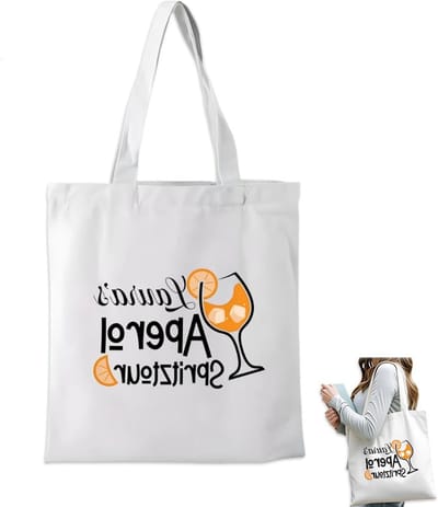 Stijlvolle Tote Bag met Spritz Thema - Ruime maat en Duurzaam - Dagelijks Gebruik, Strand, Cadeau - 35x40 cm