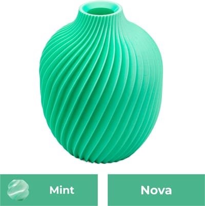 Nova moderne vaas – Decoratieve vaas - Mint - 3d geprinte vaas – geschikt voor droogbloemen - 20CM