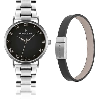 Horloge met padded en gestikte band Philipp Blanc Bern