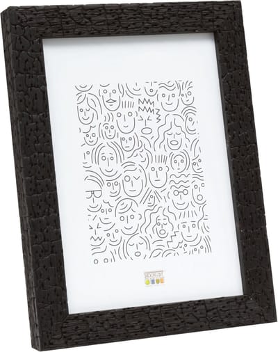 Deknudt Frames fotolijst S45RL2 - zwart - burned wood look - 10x15 cm