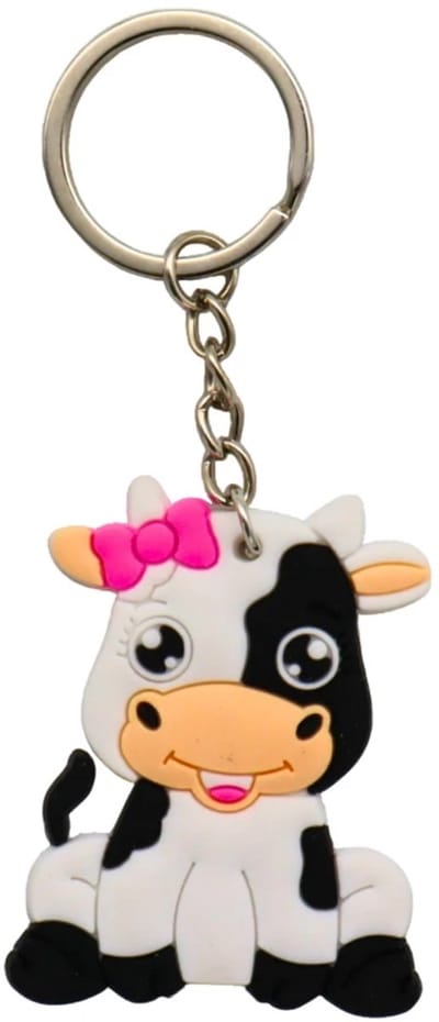 Sleutelhanger & Tashanger Koe - Zwart Wit - Schattig Kalf - Boerderij Dieren - voor Kinderen – Leuk Cadeau
