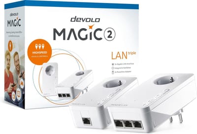 Devolo Magic 2 LAN triple Starter Kit 2400 Mbit/s Ethernet/LAN Blanc 2 pièce(s)