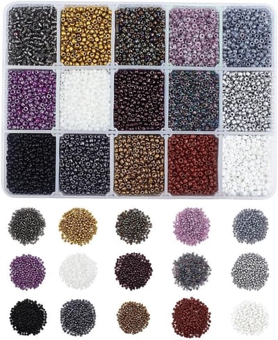 300g 2mm Glazen Seed Beads in 15 Stijlen voor Armbanden, Kettingen en Sieradenmaken