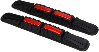 Universele Beschermstrips voor Auto Bumpers, Zelfklevende Reflecterende Hoeken, Waterdicht en Nachtzicht, Set van 2 (Rood)