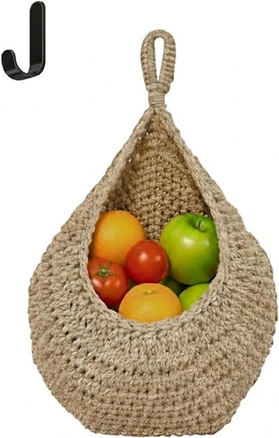 Grote Hangende Mand voor Fruit en Decoratie, Ideaal voor Keuken, Woonkamer en Slaapkamer met Haakjes, 1 Stuk