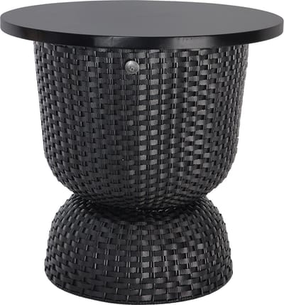 Bijzettafel - Tafel - Sidetable - Opberger - Opbergmand - Handed By Twist Diabolo Table met deksel - zwart - black