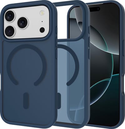 Just in Case hoesje geschikt voor iPhone 17 Pro - Compatibel met MagSafe - Military Grade Backcover - Blauw