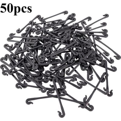 100/50 Stuks Tuinplanten Vaste Clips Gespen Tomaat Groente Entclips Druivensteun Wijnstok Clips Plastic Vaste Gesp Haken black