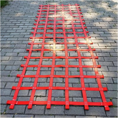 Zwaar Klimnet - Speeltuin Net - Buiten Spelen - 454 kg Draagvermogen - 4 cm Breed - Rood