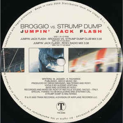12 inch plaat DIEGO BROGGIO, STRUMP DUMP - Jumpin' Jack Flash / Palupunk TRN60083 Trein! Records 2003 Italië Dance & Electronica Gebruikt