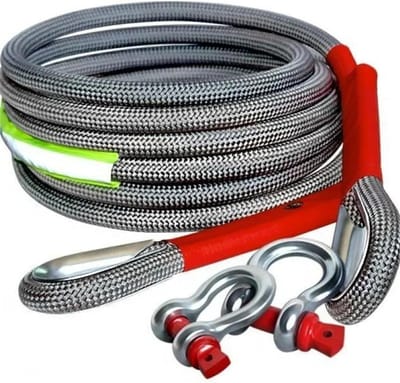 Sleeptouw Voertuig - Reddingskabel - Auto Noodhulp - Hoge Breeksterkte - 5 Meter 25 Ton - Zwart