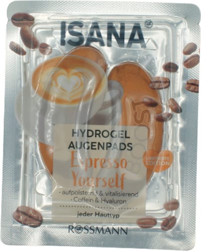 Isana Oogpads Espresso Yourself - Oogmasker - Koffie | 1 paar - 2 stuks - Met Coffein & Hyaluron | Limited Edition 2025 - Winter Herfst