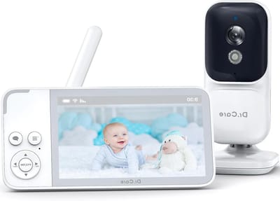 Babyfoon met Camera - Video Monitor - Baby Bewaken - 2-Weg Audio - 35 Inch Scherm - Wit