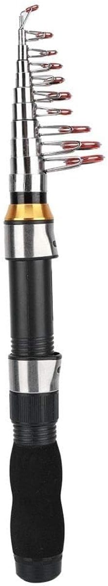 Dailygoods- Hengel Draagbaar 1,5m - Telescopische Hengel - Antislip Handvat - Zeevisserij/Hengelsport - IJsvisserij/Forelvissen - Lichtgewicht en Compact - Visstok
