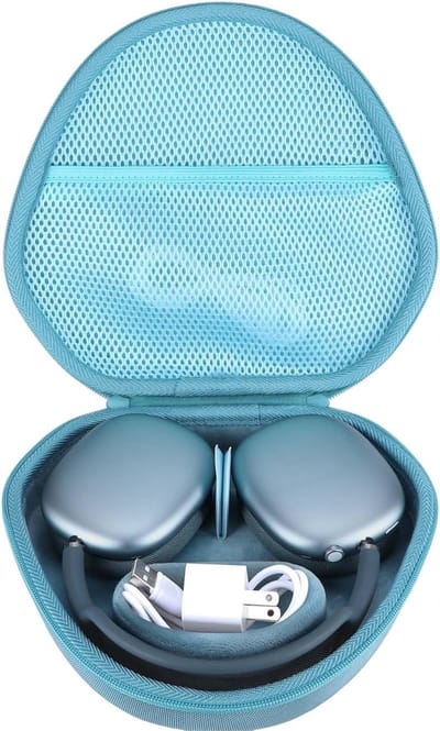Duurzame Hard Case voor AirPods Max Hoofdtelefoon - Lichtblauw - Bescherming, Accessoires, Reisoplossingen