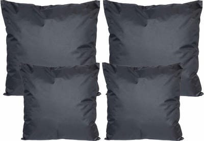 Anna Collection Bank/tuin kussens set - binnen/buiten - 4x stuks - zwart - In 2 formaten