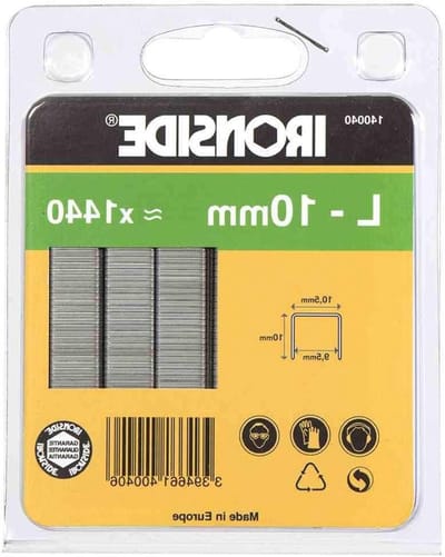 Krammen - Bevestigingsmateriaal - Klusjes Binnen - Type L - 10 mm - Zilverkleurig