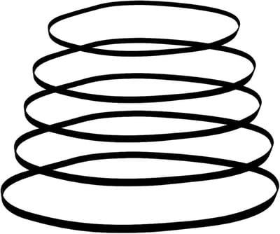 Draaitafel Riemen - Platenspeler Riemen - Muziek Luisteren - Set van 5 - Verschillende Maten - Zwart