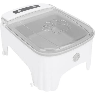 Distributeur Automatique de Nourriture pour Chat avec Minuterie Grande Capacité Anti-Renversement pour Chat Chien white