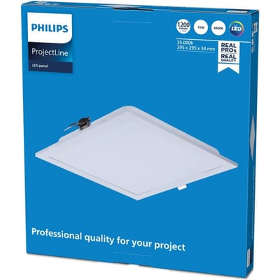 Philips ProjectLine Inbouwpaneel 30 x 30 cm natuurlijk wit licht, 4000 K 1200 lm