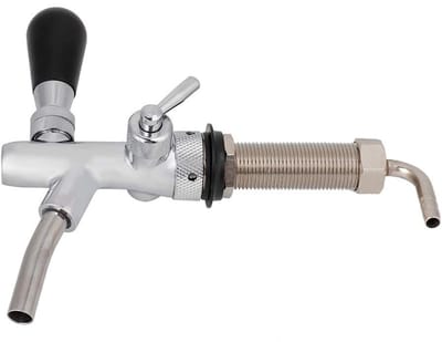 Dailygoods - Tap voor Bier - Tap Kit - Hoogwaardige Kwaliteit - Zilver - Bier Tap - Met Stroomregelaar - Voor Thuisgebruik - 4 Inch