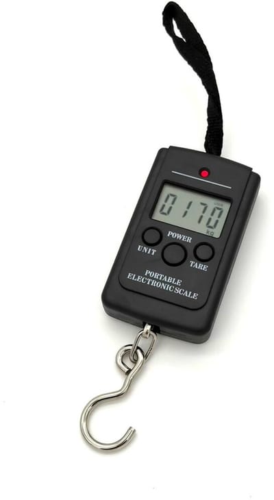 Digitale Kofferweegschaal 40 kg – Bagageweegschaal – Koffer Wegen – Hangweegschaal – Reis Weegschaal – Inclusief Batterijen – Zwart