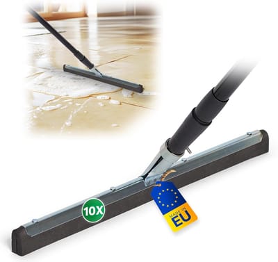 Novaliv 10x tegeltrekker douchevloer met insteekgreep 130 cm watertrekker voor vloer tuin badkamer terras auto watertrekker RVS vloer zwembad badkamer trekker XXL brede watertrekker