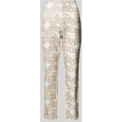 Regular fit stoffen broek met vaste persplooien, model 'Ellsa'
