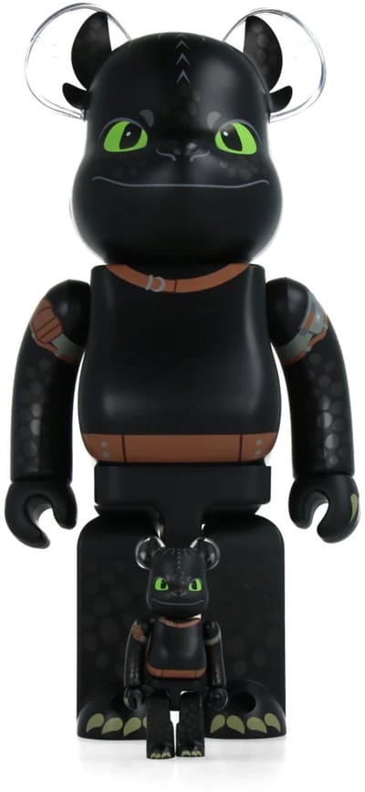 100% & 400% Bearbrick set - Toothless