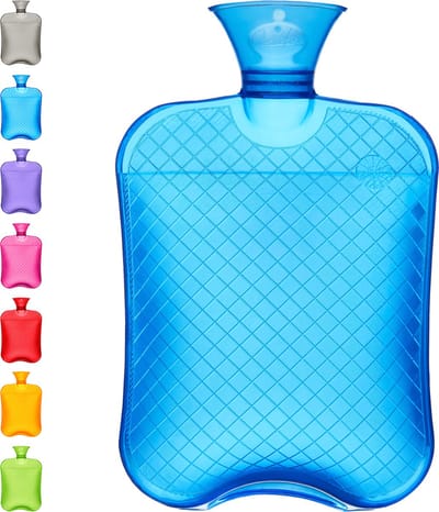 Qomfor Kruik zonder Hoes - 1,8 L - Warmwaterkruik voor Pijnverlichting en Ontspanning - Blauw
