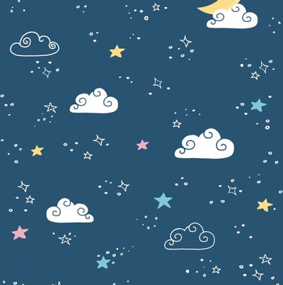 Kinderbehang Profhome 381411-GU vliesbehang licht gestructureerd met kinder patroon mat blauw wit geel roze 5,33 m2