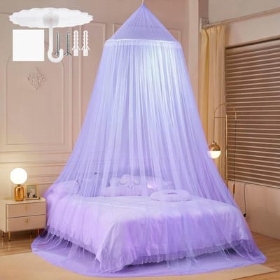 Mosquito Net met Koepel voor Tweepersoons- en Eenpersoonsbed, Ideaal voor Binnen en Buiten Gebruik, Insectenwerend en Ademend