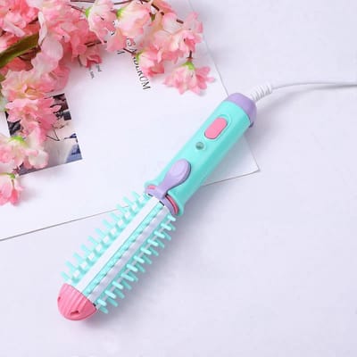 Krulborstel voor kort haar, 2-in-1 keramische mini-krulborstel, een must-have voor styling op reis.