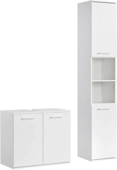 mokebo Badkamermeubelset 2-delig 'Der Steuermann' Meubels voor de badkamer van hout in Wit