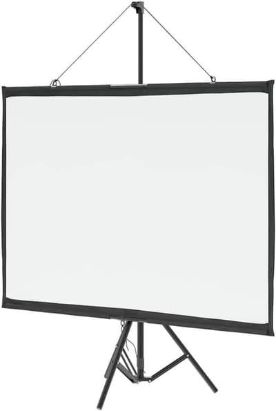 Projectiescherm met statief - Presentatiescherm - Thuisbioscoop - Mat canvas - 60 inch - Mat wit