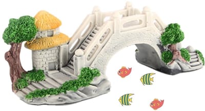 Dailygoods - Vistankornament, aquarium polyhars landschap, aquariumdecoratie grot brug, aquarium terrarium decoratie, voor vis tank ornament decoratie