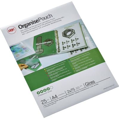 GBC Lamineerhoezen organize - A4 2x75micron - Pak van 25 stuks