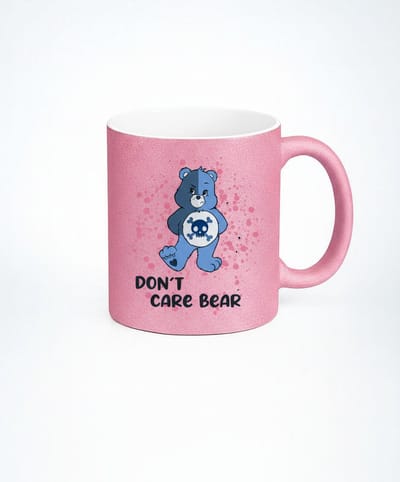 Don't Care Bear Mok - Pink Glitter Care Bear Mok - Koffie mok - Cadeau Idee