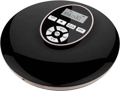 Draagbare CD Speler - CD Walkman MP3 - Muziek Luisteren - Anti-Skip Schokbestendig - 17 cm - Zwart
