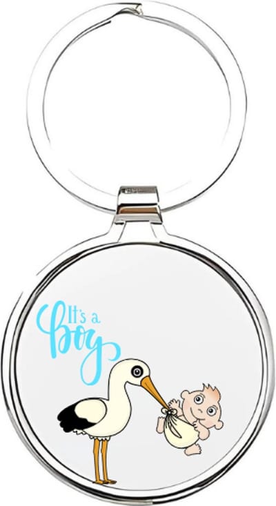 Akyol - its a boy Sleutelhanger - Baby - jongens - jongetje geboorte cadeau - geboorte jongen cadeau - it's a boy kraam cadeau - cadeau pakket - babyshower - baby sleutelhanger - cadeau - kado - geschenk - gift - 4 x 7,5 CM