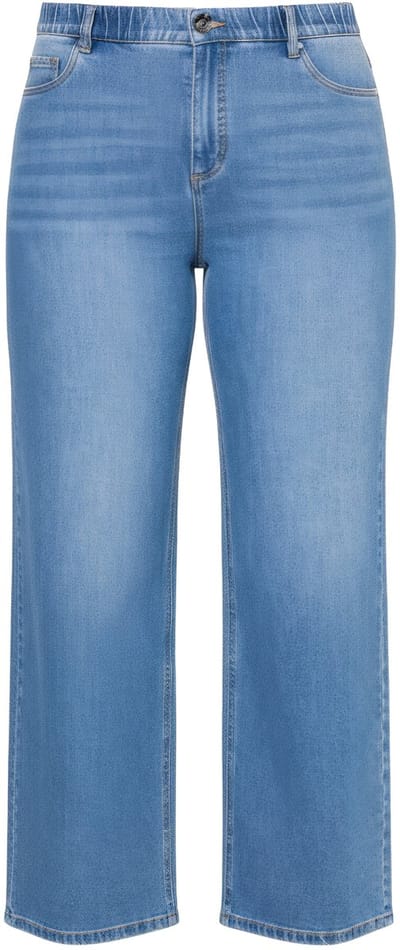 Studio Untold - Dames - Jeans wide legs high waist extra zacht 5-pocket - Blauw denim - Maat 42