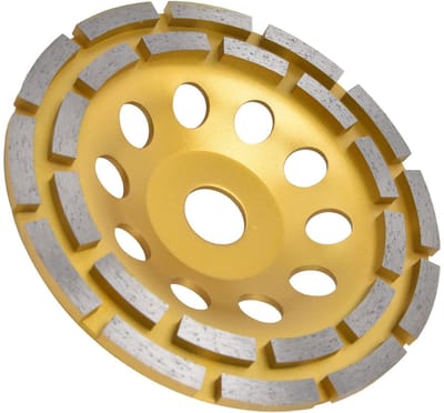 Dailygoods- Diamant Slijpschijf 150mm - Dubbele Rij - Slijpmachine - Beton/Graniet - Veldsteen - Binnendiameter 22,23mm